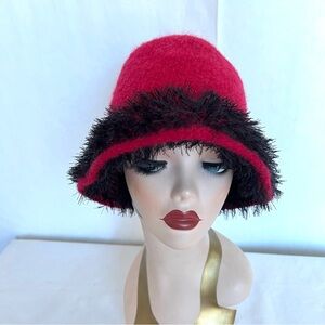 Vintage Chic Red and Black Fall Women's Hat